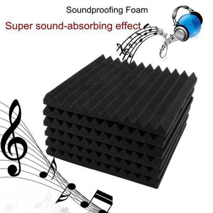 12-pcs-acoustic-foam-board-studio-wedge-tile-acoustic-foam-soundproof-pyramid-studio-treatment-wall-panel-2-5x30x30cm