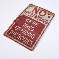 Tanlinxin Vintage No Trespassing ป้ายโลหะดีบุก-Home Wall Farmhouse Shop Decor-ป้ายดีบุกใหม่