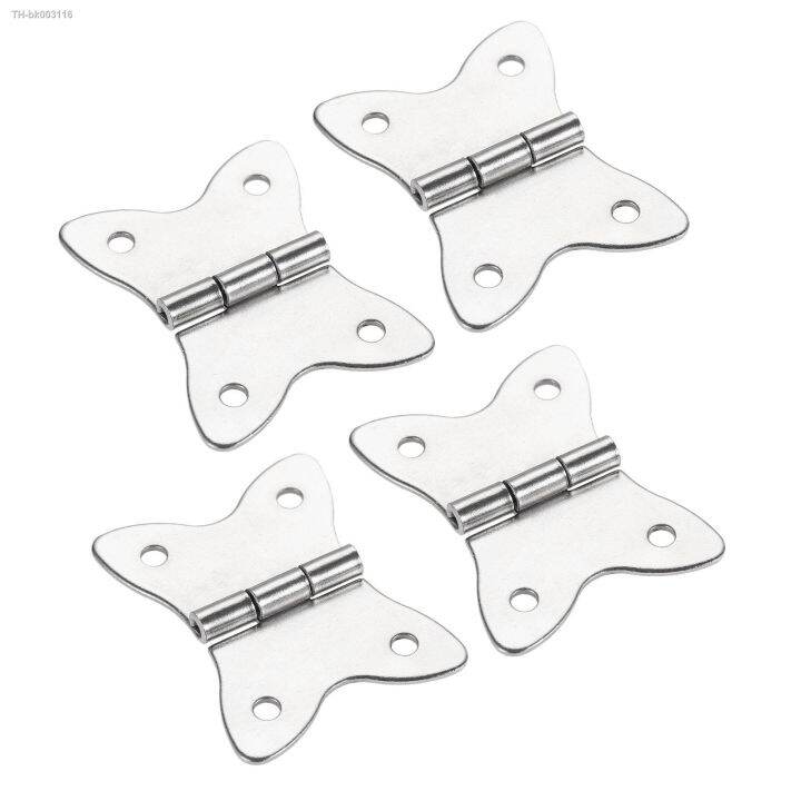 4pcs-set-butterfly-metal-hinges-w-screws-cabinet-door-luggage-furniture-4-holes-decor-silver-jewelry-box-wine-case-gift-37x30mm