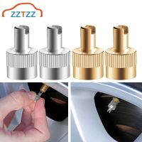 【YF】 4/8Pcs Metal Slotted Slot Valve Cap with Core Remover Wheel Caps for Schrader Car Motorcycle Bikes Nipple Cover