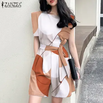 New Fashion Summer Jumpsuits 2023 ZANZEA Short Sleeve Rompers