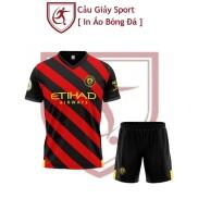 Áo Bóng Đá CLB Manchester City Đỏ Đen 22 23 - Vải Thun Thái