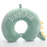 Creative U-shaped Pillow Embroidery Soft Cotton Neck Pillow Office Travel Vertebral Protection Cartoon Dinosaur U Shape Pillow