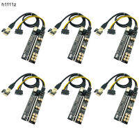 6PCS PCIE Riser VER016 V016 Riser สำหรับการ์ด Riser PCI Express X16 Extender USB 3.0สายเคเบิลอุณหภูมิแรงดันไฟฟ้าสำหรับ BTC Mining