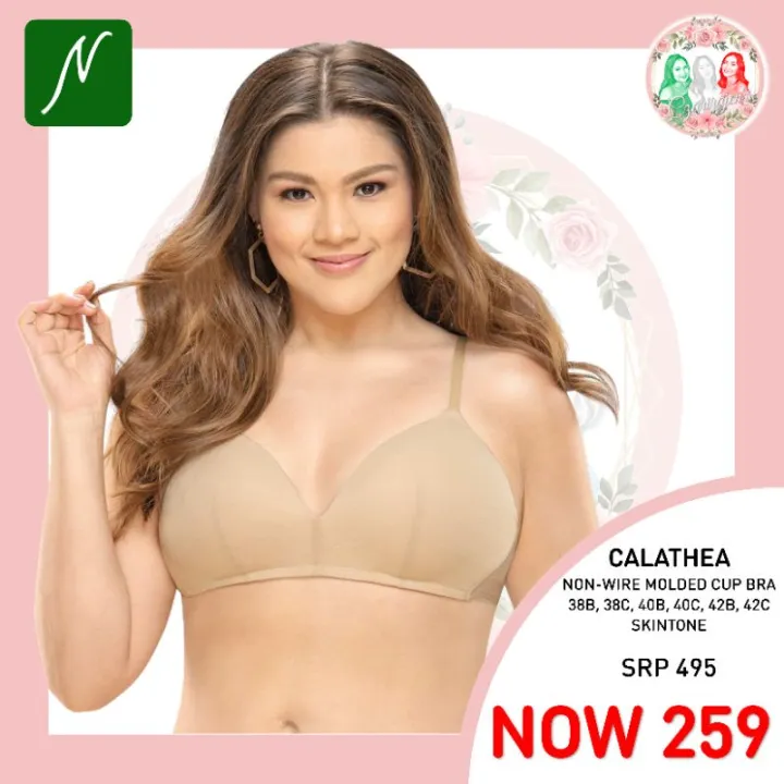 Natasha Plus Size Calathea Non Wire Molded Cup Brassiere And Emery Low Rise Panty Lazada Ph