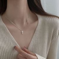 925 Sterling Silver Cross Necklace 2021 New Womens Sterling Silver Collar Chain Necklace ins Cool and High Fashion CK1G CK1G