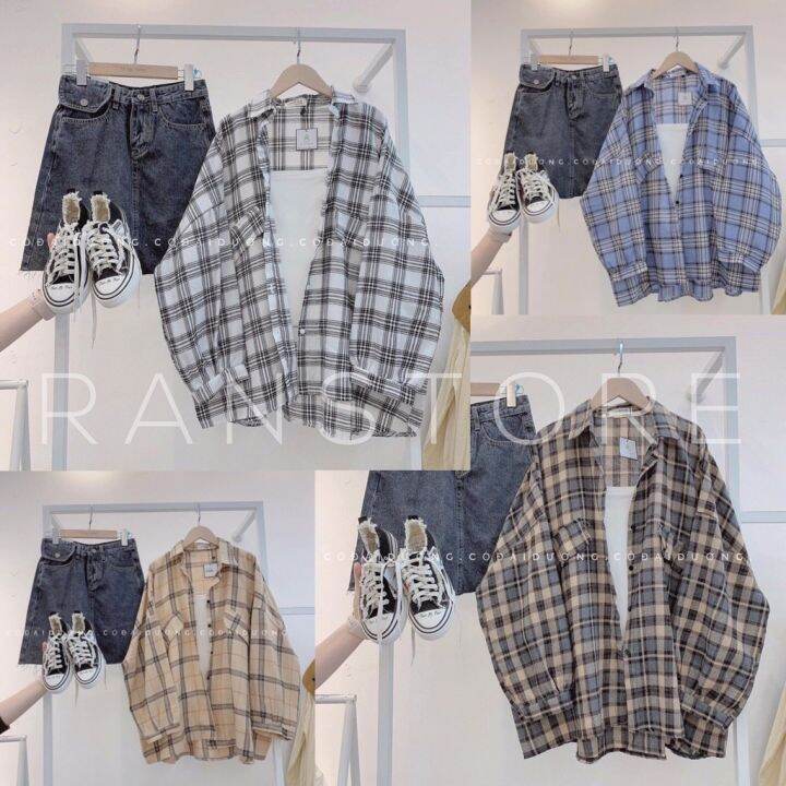 Điểm đến mới Áo sơ mi kẻ caro 4 màu 2 túi lệch dài tay phom rộng unisex/ Áo khoác chống nắng oversize nam nữ kẻ caro ranstore | Lazada.vn Điểm Đến Mới Áo Sơ Mi Kẻ Caro 4 Màu 2 Túi Lệch Dài Tay Phom Rộng Unisex/ Áo Khoác Chống Nắng Oversize Nam Nữ Kẻ Caro Ranstore | Lazada.Vn