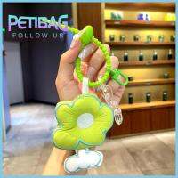 PETIBAG สายคล้องเชือก พวงกุญแจรูปดอกไม้ Dacron Dacron ผ้าที่เต็มไปด้วยผ้าฝ้าย อุปกรณ์เสริมโทรศัพท์ น่ารักน่ารักๆ ดอกไม้ประดับดอกไม้ ห่วงคล้องกุญแจ คู่รักเป็นคู่