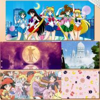 แผ่นรองเมาส์ Sailor Moon ป้องกันการลื่นไถลขนาดใหญ่อะนิเมะเกมแป้นพิมพ์