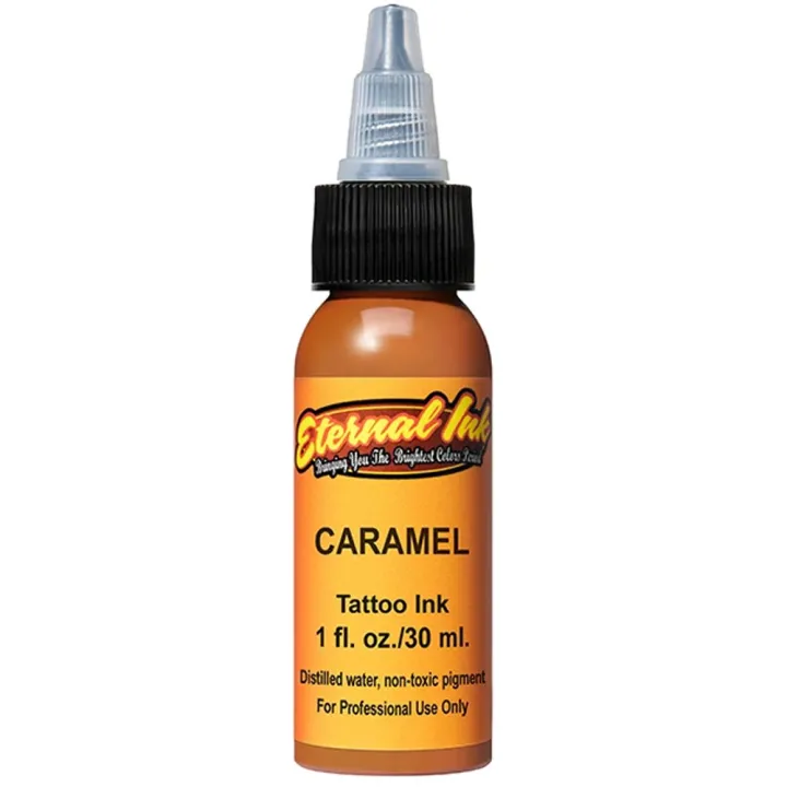 หมึกสักอีเทอนอล-nbsp-caramel-ขนาด-1-ออนซ์-สีสักลาย-เอทานอล-หมึกสัก-เอทานอล-หมึกแท้-100-จากอเมริกา-eternal-tattoo-ink-caramel-1oz-100-original-from-america