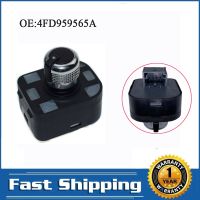 Electric Chrome Door Mirror Adjustment Knob Switch Control Unit For Audi A2 A3 A4 A6 A8 Q7 TT R8 4F0959565A Car Essories