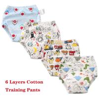 Baby Training Pants Reusable Cloth Diaper Nappies Cotton Newborn Infant Underwear Shorts Waterproof Baby Potty Training Panties Cloth Diapers