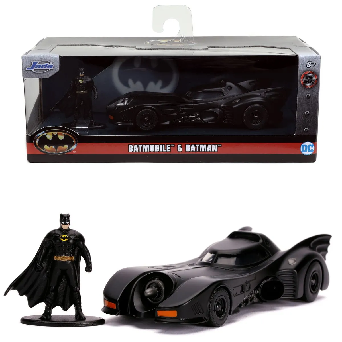 日本製 Batmobile Die-Cast JADATOYS 1989 Car BATMOBILE&BATMAN 1989