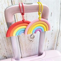 【DT】 hot  Newest Travel Accessories  Cute Rainbow Luggage Tag Silica Gel Suitcase ID Address Holder Baggage Boarding Tag Portable Label