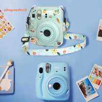 Instax Mini 12ถุงใส่ภาพถ่าย,เคสใสเคสป้องกันภาพกรอบคริสตัลกระเป๋าเก็บของชุดสติกเกอร์เชือกสายหนัง