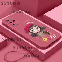 For เคสโทรศัพท์ Samsung S20 Plus เสื้อโค้ทสาว Softshell ขอบตรง