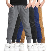 Boys Pants Spring Sports Pants For Boys Casual Childrens Pants Solid Warm Autumn Teenage Boys Clothing For 6 8 10 12 Years