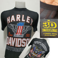 เสื้อผ้าบางฮาเลย์ Harley-Davidson ผ้ามุ้งบางใส่สบาย สไตล์วินเทจ ป้ายVintage 3D EMBLEM [ S M L XL ]