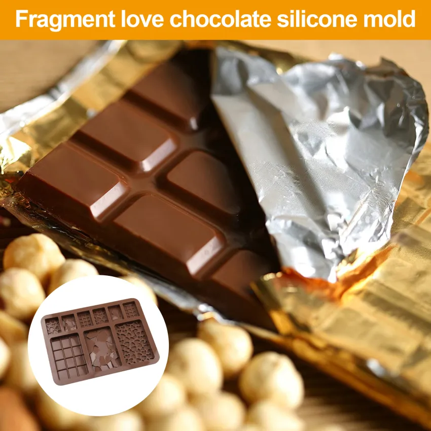 2 Pcs Break Apart Chocolate Molds Silicone Deep Candy Bar Molds Silicone  Rectangle Shapes Silicone Molds for Wax Melts Large( Pyramid )
