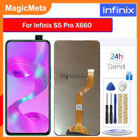 MagicMeta จอ LCD แบบดั้งเดิมสำหรับ Infinix S5 Pro หน้าจอดิจิตอลสัมผัสหน้าจอ LCD X660แทนการประกอบสำหรับหน้าจอ X660 Infinix S5 Pro