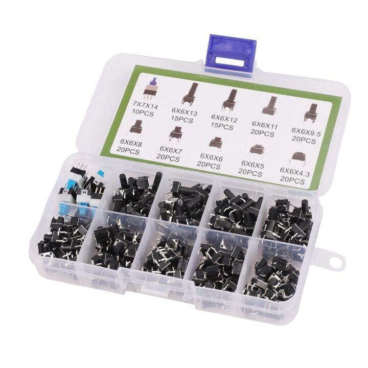 10-kinds-values-180pcs-tactile-push-button-switch-micro-trigger-mini-momentary-tact-assortment