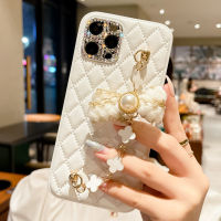 เคสโทรศัพท์แบบนิ่มลายใบไม้สี่ใบหรูหราเป็นของแข็งเคสสำหรับ Apple iPhone 14 13 12 11 X XR XS Mini Pro Max Plus เคสแฟชั่นมาพร้อมกับการป้องกันเลนส์พลอยเทียมเคสมีสไตล์ดีไซน์เฉพาะด้านหลังจาก GGQcase