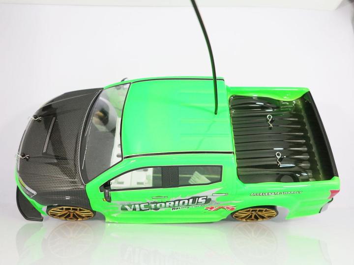 รถกระบะซิ่ง-บังคับวิทยุ-มีเทอร์โบ-เล่นดริฟท์สนุกมาก-ตัวรถสวยงามสามารถตั้งโชว์ได้-สเกล-1-10-sl-toys-sl018-สีเขียว