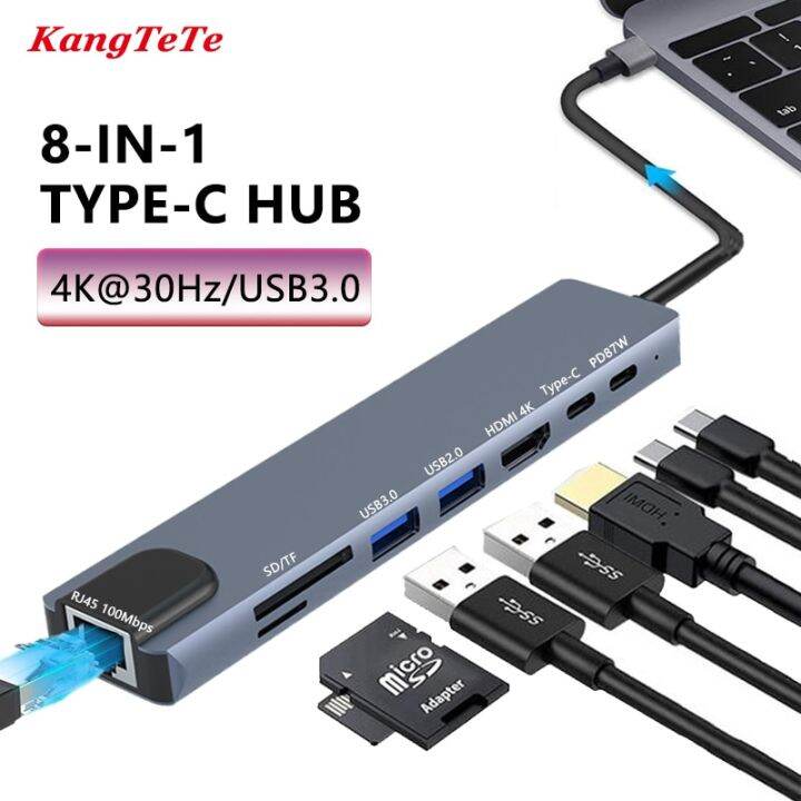 type-c-แท่นวางมือถือเหมาะสำหรับ-hdmi-4k-การ์ดความจำ-pd-ตัวรับ-vga-rj45-lan-ethernet-3-5มม-หูฟังเครื่องเสียงเครื่องวีดีโอฮับ-usb-สำหรับแล็ปท็อป-feona