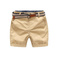 2021 Summer Casual 3-8 10 12 Years ChildrenS Kids Cotton Navy Blue Khaki Solid Color Sports Handsome Baby Boy Shorts With Belt