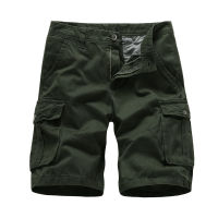 Cargo Shorts Men Cotton Bermuda Male Summer Military Style Straight Work Pockets Khaki Short Trousers Casual Vintage Shors Man