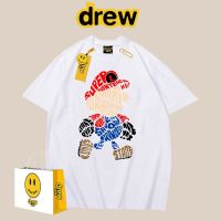 [S-5XL] เสื้อยืด Drew เสื้อยืดแขนสั้นสำหรับทั้งหญิงและชาย,เสื้อยืดแขนสั้นสไตล์ยุโรปและอเมริกาสำหรับฤดูร้อนชุดคู่รักแขนสาS-5XL