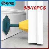 5/8/10PCS Home Improvement Door Pads Anti-shock Mute Porte Pad Silicone Practical Stop Door To Door 1 Pc Floor Protector Bracket Decorative Door Stops