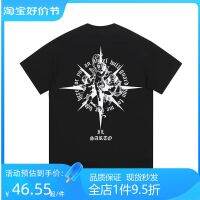 WILLIAM FOX son radiant gothic letter angel print loose round neck short-sleeved T-shirt for men and women