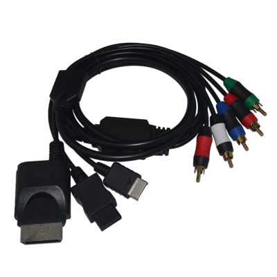 4 In 1 Component AV Audio Video Cable สำหรับ PS2สำหรับ PS3สำหรับ Wii สำหรับ X360 1.8M