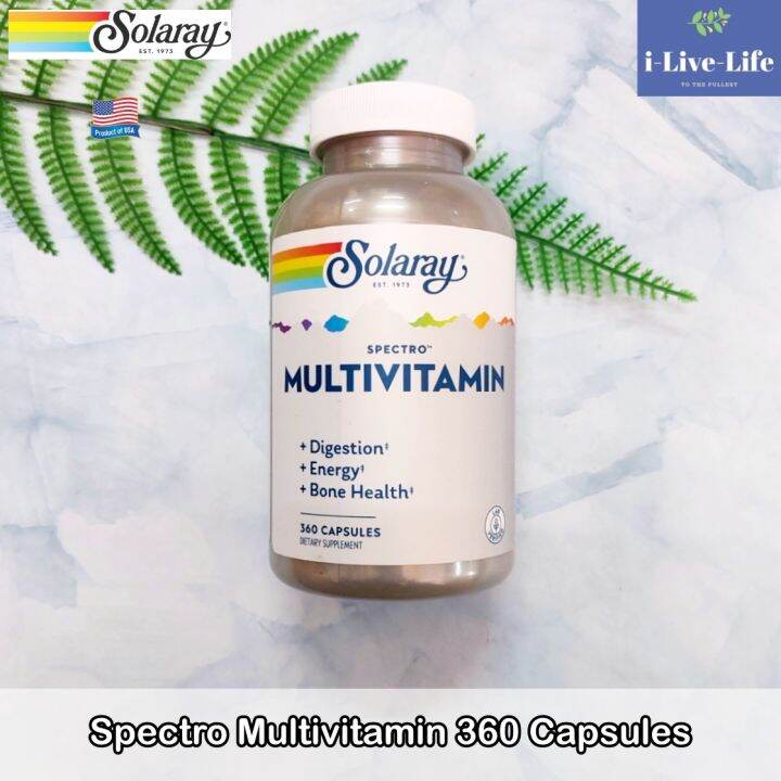 ผลิตภัณฑ์อาหารเสริม-วิตามิน-และแร่ธาตุรวม-spectro-multivitamin-360-capsules-solaray