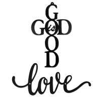 God is Good Metal Sign Metal Letter GOD IS GOOD Cross Wall Art Hanging Signs Silhouette Cutout Word Bedroom Door Room Bar Decoration Boards reliable