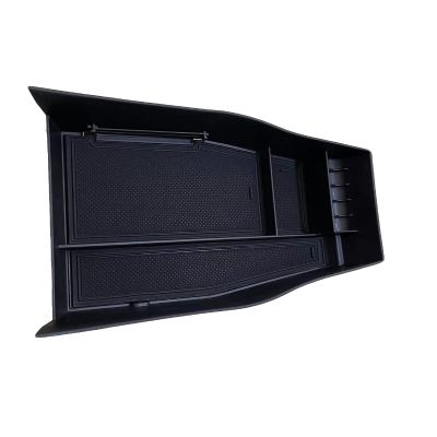✁▩ For Hyundai Ioniq 5 2022 Car Storage Box Lower Center Console Organizer Tray Interior Accessories with Rubber Black Trim