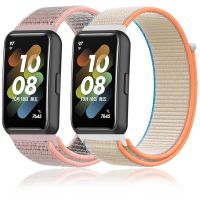 {TATLLr}สายรัดห่วงไนลอนสำหรับ Huawei Band 7สายกีฬา Smartwatch อุปกรณ์เสริมสร้อยข้อมือทดแทนแบบปรับได้สำหรับ Huawei Watch Band 7