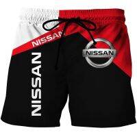 2021 Summer Hot Sale New 3D Digital Printing Mens Fashion Sports Beach Shorts NISSAN Logo European and American Comfort