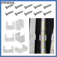 OWMXZL 10PCS โปร่งใสโปร่งใส หัวเข็มขัดสาย LED พีพี การเชื่อมฟรี คลิปยึดแถบไฟ ของใหม่ กันน้ำกันน้ำได้ ขั้วต่อมุม สำหรับ LED 5730/5050/2835