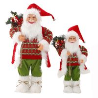 2023 New Year Christmas Tree Ornaments 45cm Big Standing Santa Claus Figurine Gift Decoration for Home Decor Accessories Navidad