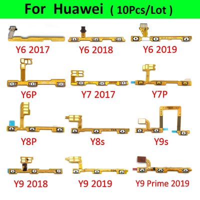 10ชิ้นแป้นเฟล็กซ์สำหรับปุ่มปรับระดับเสียงด้านข้างปุ่มเปิดปิดเหมาะสำหรับ Y6 Huawei Y5 Y7 Y9นายก2017 2018 2019 Y6P Y7P Y9S Y8P Y8S