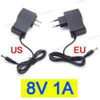 8V 1A 1000ma AC 100V-240V DC 8 volt Power supply Adapter plug Converter For CCTV Charger Switch 5.5mmx2.5mm US/EU plug WB5TH