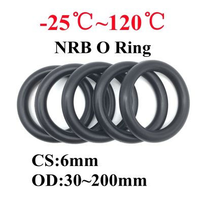 {Haotao Hardware} 10ชิ้นสีดำ O แหวนปะเก็น CS 6มิลลิเมตร OD 30มิลลิเมตร200มิลลิเมตร NBR รถยนต์ยางไนไตรล์รอบ O ประเภทการกัดกร่อนทนน้ำมันซีลเครื่องซักผ้า