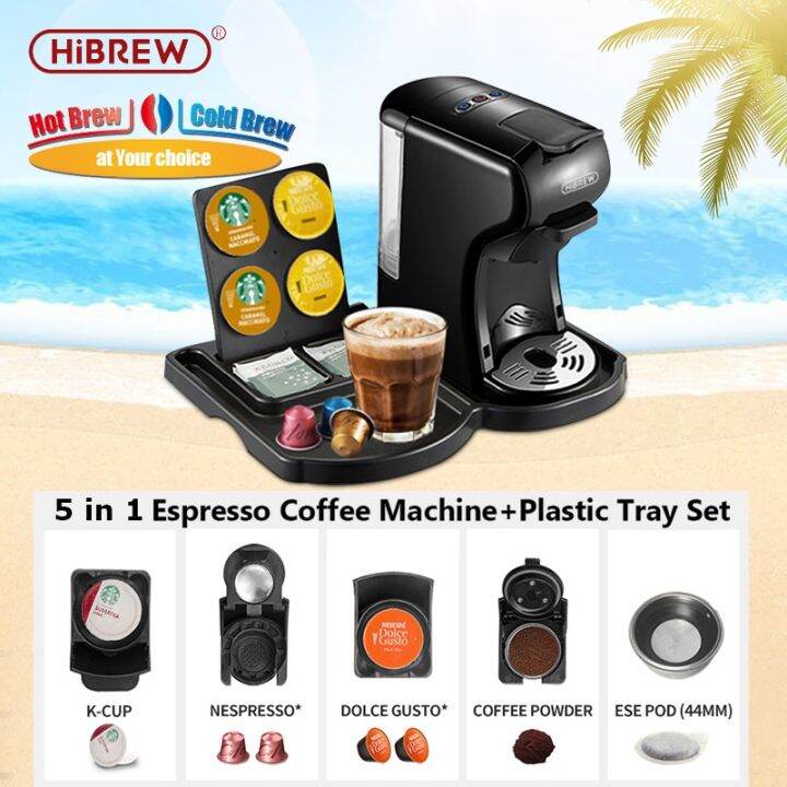 original TRENDY WALLET/ HiBREW 4in1&5in1 Capsule Coffee Machine,19bar Coffee Maker Machine