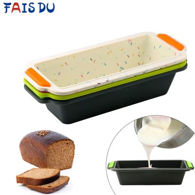 【HOT】☋☑ FAIS DU Rectangular Silicone Bread Pan Mold Toast Tray Mould Bakeware Non-stick Baking Tools