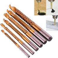 6/1Pcs HSS Twist Drill Bits Set 3-8mm Serrated Grooving Cutting Tap Spiral Saw Wood Metal Plastic Hole Saw Titanium Drill Tools