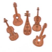 【YF】❏☒❀  20Pcs Guitar/violin Wood Crafts Slices Scrapbookings Accessories Ornament 20x60mm M1931