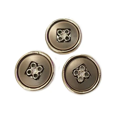 6pcs 21.5mm Rose Gold And Coffee Plating Round Button Suit Diy Clothing Accessories Antique Ornament Vintage Retro Decorative