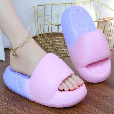 【Hot Sale】 Korean version of slippers womens fashion matching all-match muffin thick bottom increased non-slip casual comfortable sandals and sweet